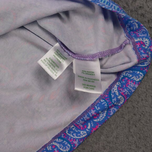 Lilly Pulitzer Sophie Shift Dress Womens XXS Blue Purple Iris UPF 50+ Beach - Picture 8 of 9